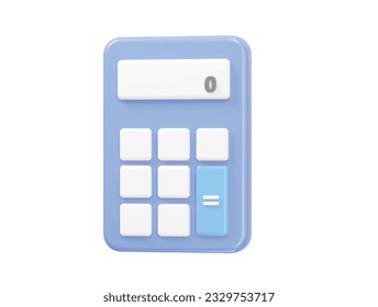 Ilustración 3d del vector de icono de cálculo