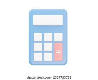 Calculator icon vector 3d illustration