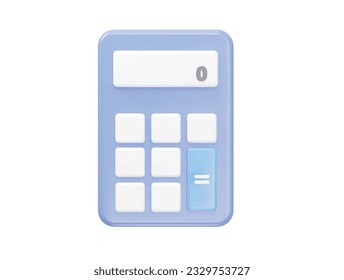Calculator icon vector 3d illustration