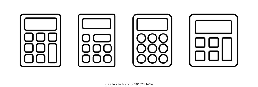 Icon-Vektorgrafik des Taschenrechners. Icon für Rechnungsprüfer. Rechenvektor