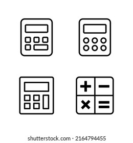 Vector de icono de la calculadora. Signo y símbolo de la calculadora de contabilidad.