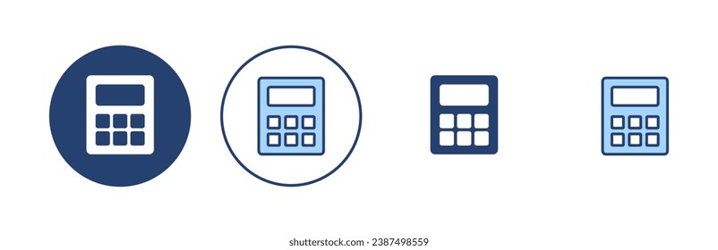 Calculator icon vector. Accounting calculator sign and symbol.