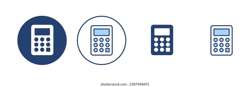 Calculator icon vector. Accounting calculator sign and symbol.