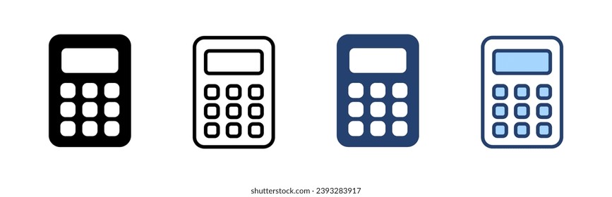 Calculator icon vector. Accounting calculator sign and symbol.