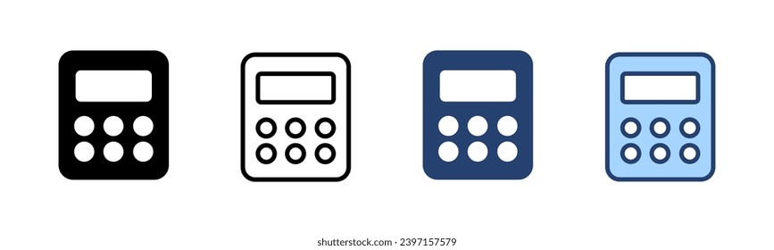 Calculator icon vector. Accounting calculator sign and symbol.