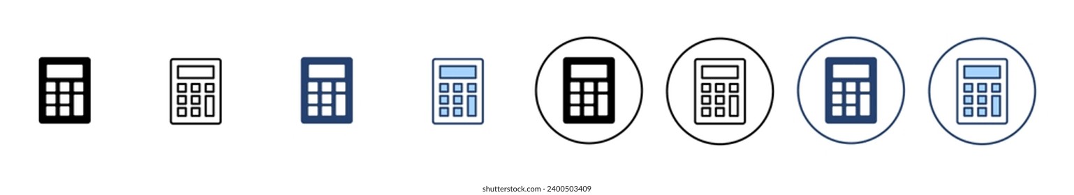 Calculator icon vector. Accounting calculator sign and symbol.
