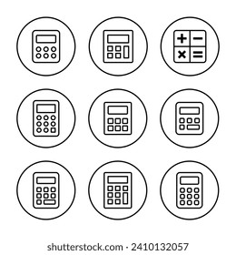 Calculator icon vector. Accounting calculator sign and symbol.