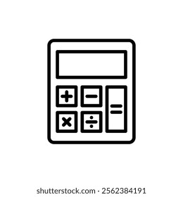 Calculator icon vector. Accounting calculator sign and symbol.