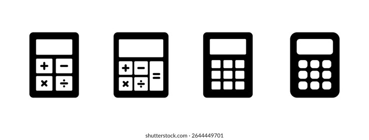Calculator icon vector. Accounting calculator sign and symbol.