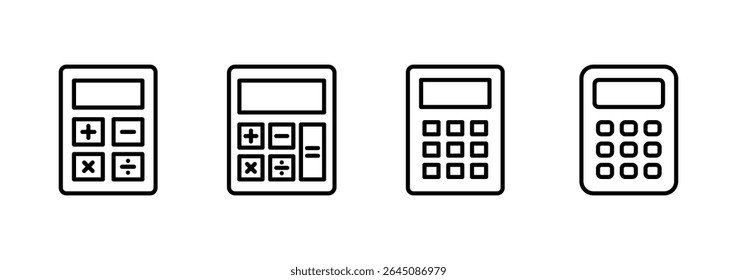 Vetor de ícone da Calculadora. Sinal e símbolo da calculadora de contabilidade.