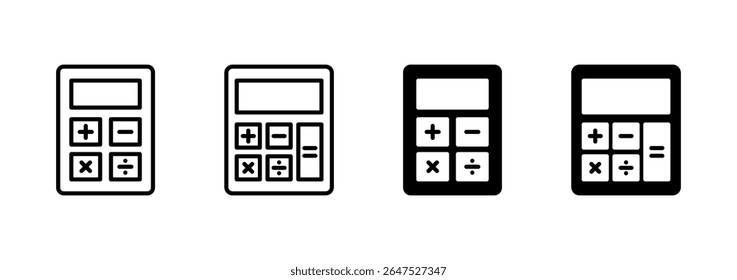 Vetor de ícone da Calculadora. Sinal e símbolo da calculadora de contabilidade.
