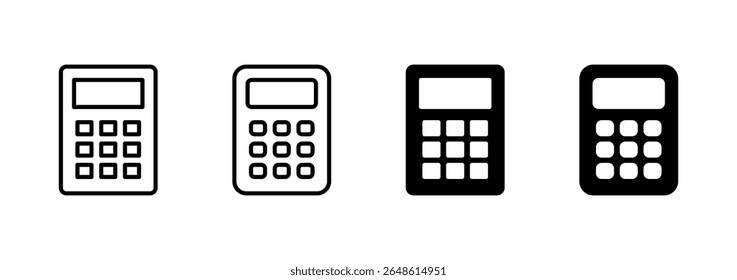 Vetor de ícone da Calculadora. Sinal e símbolo da calculadora de contabilidade.