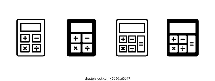 Vetor de ícone da Calculadora. Sinal e símbolo da calculadora de contabilidade.