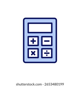 Vetor de ícone da Calculadora. Sinal e símbolo da calculadora de contabilidade.