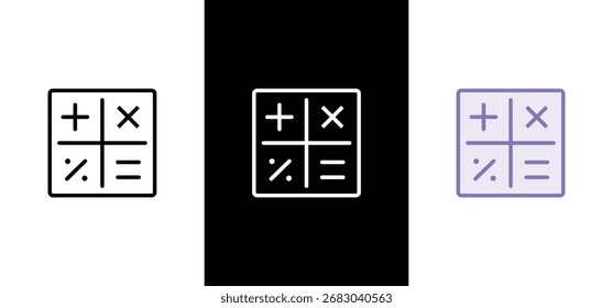Calculator icon vector. Accounting calculator sign and symbol.