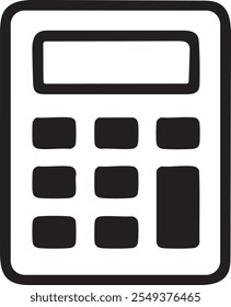 Calculator Icon Vector Art Silhouette