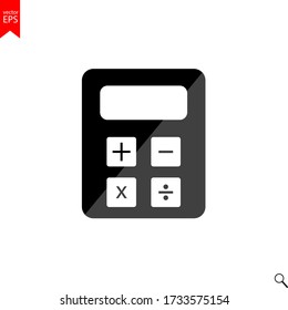 Calculator icon vector, button, sign