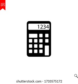 Calculator icon vector, button, sign