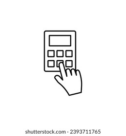icono de cálculo del vector de icono de cálculo 