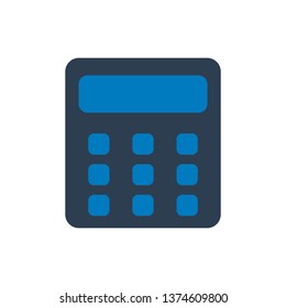 Calculator icon vector in circle,financial icon