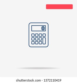Calculator icon. Vector concept illustration for design.