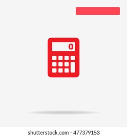 Calculator icon. Vector concept illustration for design.