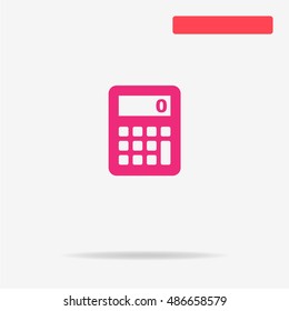 Calculator icon. Vector concept illustration for design.