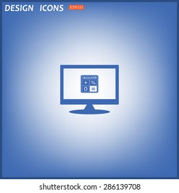 calculator. icon. vector design