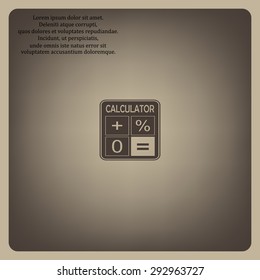 calculator. icon. vector design