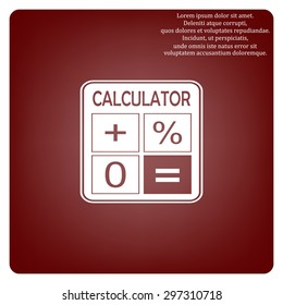 calculator. icon. vector design