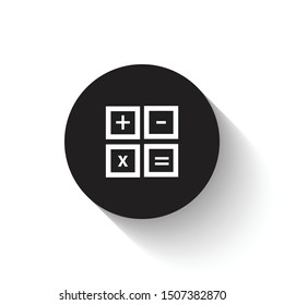 Calculator icon vector design. Black flat icon with dynamic concept. Scalable vector design.
