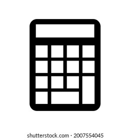 Calculator Icon Vector Design, black and white calculator. suitable for icon website, etc