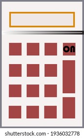 icono de calculadora con diseño vectorial. Se puede usar para banners, edición, presentaciones, impresión.