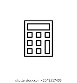 calculator icon vector design outline style