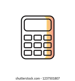 calculator icon vector design with shadow