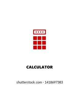 calculator icon. calculator vector design. sign design. red color