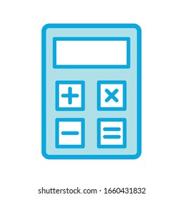 Ilustración de plantilla de diseño vectorial de icono de calculador