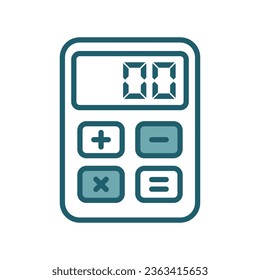 plantilla de diseño de vector de icono de cálculo simple y limpio