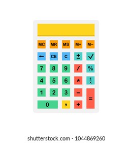 Calculator icon. Vector electronic calculator illustration.