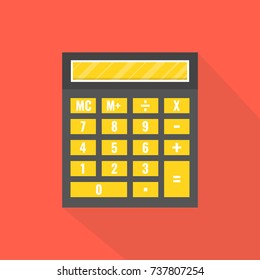 Calculator icon. Vector electronic calculator illustration.