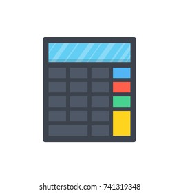 Calculator icon. Vector electronic calculator illustration.