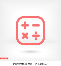 calculator icon vector eps 10 , Lorem ipsum flat design