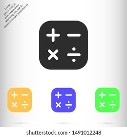 calculator icon vector eps 10 , Lorem ipsum flat design