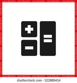 calculator icon vector EPS 10, abstract sign  flat design,  illustration modern isolated badge for website or app - stock info graphics