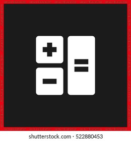 calculator icon vector EPS 10, abstract sign  flat design,  illustration modern isolated badge for website or app - stock info graphics