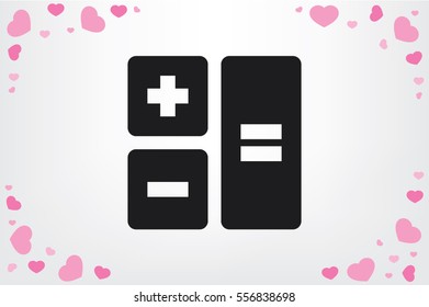 calculator icon vector EPS 10, abstract sign  flat design,  illustration modern isolated badge for website or app - stock info graphics.