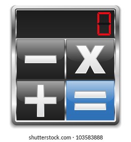 Calculator Icon, vector eps10 illustration