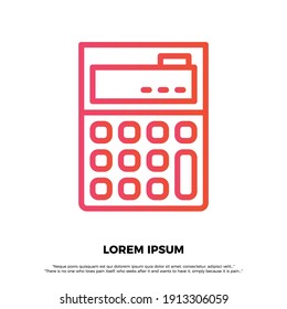 Vector de icono de la calculadora. Ilustración vectorial Eps10.