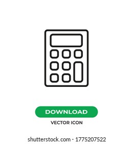 Calculator icon vector. Finance sign