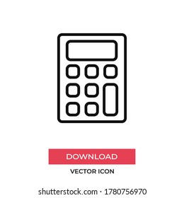 Calculator icon vector. Finance sign